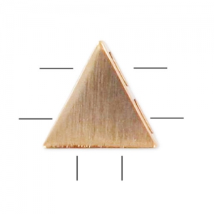 Triangle spacer 7 mm rose gold tone brushed HQ