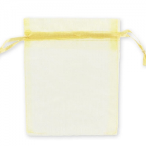 Organza pouches 120x100mm Jaune x20