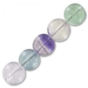 Beads round beads 6 mm Fluorite x15