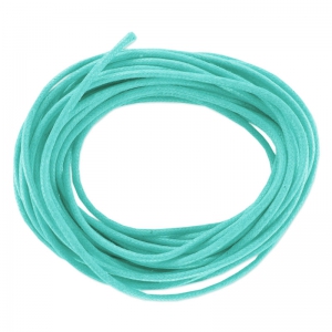 Cotton waxed cord 1mm Light Turquoise x5m