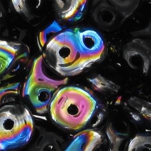 SuperDuo 2.5x5mm Jet Vitrail x10g