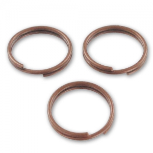 Double jumprings 10x0.7mm Old Copper tone x25
