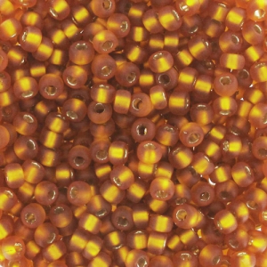 Miyuki Seed beads 11/0 2422F - Silver Lined Mat Topaz x8g