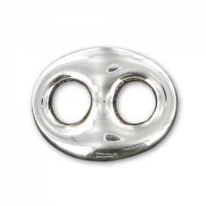 925 Sterling Silver Coffee grain spacer 15x12mm x1