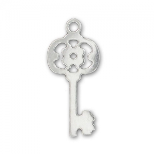 Sterling silver charm Key 21mm x1