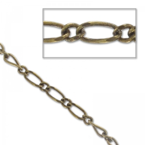 Chain flat links (1x1) 3.5mm Bronze tone x1m