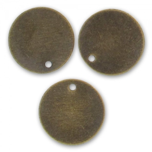 Smooth sequins 15mm Bronze tone x5