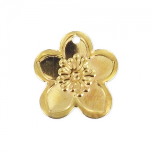 Light Charms flowers 16mm Gold tone x10