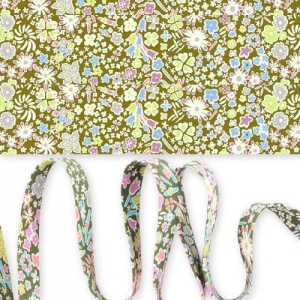 Bias ribbon Liberty Kayoko Olive x 1m