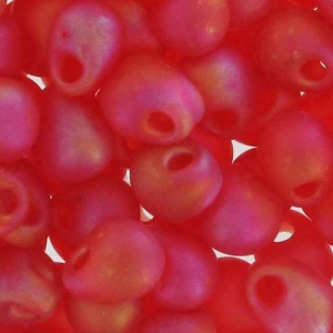 Miyuki Fringe beads 3.4mm DP140FR - Mat Tr Red Orange AB x8g