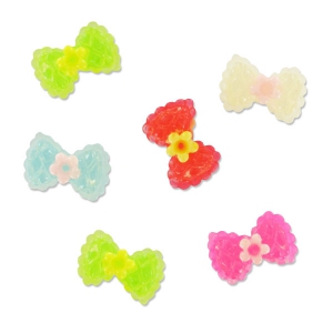 Assortment of bows cabochons 13mm Multicolour x10