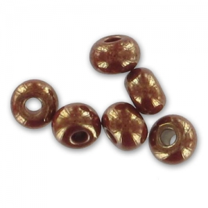 Preciosa Seed Beads 6/0 4 mm - Luster Gold Chocolate x 20 g