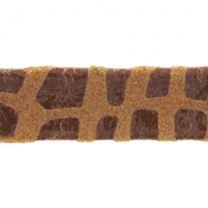 Leather lace 10mm Imitation Crocodile brown x30cm