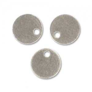 Smooth sequins 8mm Old silver tone x10