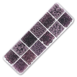 Seed beads assortment Preciosa Ornela Violet x200g