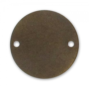 Smooth finish spacer 2 holes 25mm Bronze tone x1