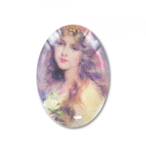 Cabochon 18x13mm Bohemian x1