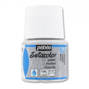 Setacolor paint glitter silver(n°209) x45ml