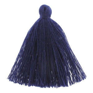 Tassel in cotton imitation 43-46 mm night blue x1