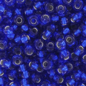 Preciosa Seed beads 9/0 2.5 mm - Sapphire Silver Lined x10g