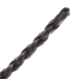 Braided faux leather cord 2.5mm Braun x 1m