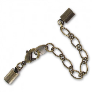 Lace holder clasp 4mm Bronze tone x1