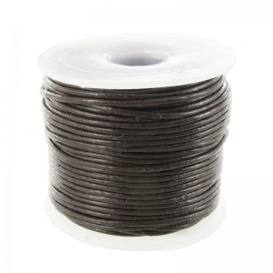 Leather cord 0,8mm Brun x 25m