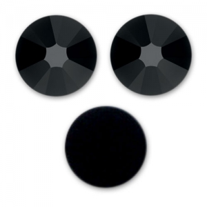 PureCrystal stick-on rhinestones 4mm Jet  x36