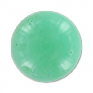 Half-drilled beads 10mm Chrysoprase x2