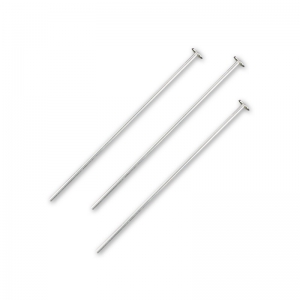 925 Sterling Silver head pin 40x3x0.8mm x6