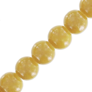 Beads imitation gemstone 6 mm light brown x85cm