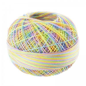 cotton yarn Lizbeth size 40 Rainbow Taffy n°153 x274m
