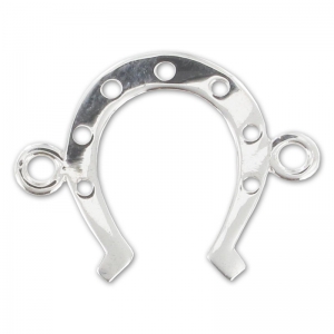 925 Sterling Silver Spacer horseshoe 2 holes 19 mm x1