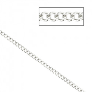 Chain flat links 2,3mm silver tonex1m