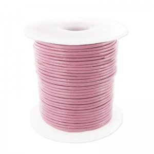 Leather cord 1mm Vieux Rose x 25m