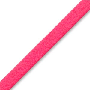Ultra Suede lace 3x1.3mm Neon Rose x 2.8m