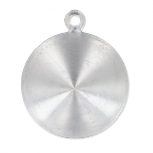 Stick-on setting PureCrystal 1122 14mm Rhodium tone 1 loop x1