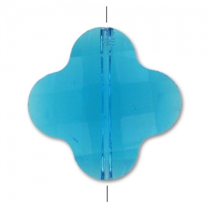 Faceted clover 20 mm Indicolite x1