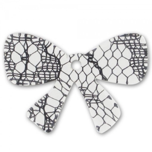 Knot 19x28mm Black Lace x1