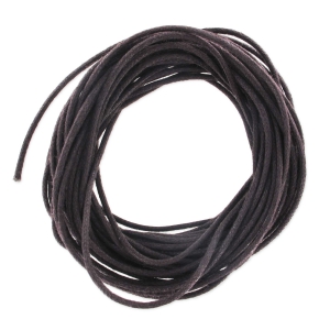 Cotton waxed cord 1mm Brun x5m