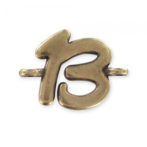 spacer Number 13 15x21 mm Bronze tone x1