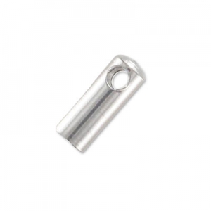 2.5mm Stainless steel Glue-In 1.5mm cord end with hole x10