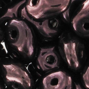 SuperDuo 2.5x5mm Jet Lumi Amethyst x10g