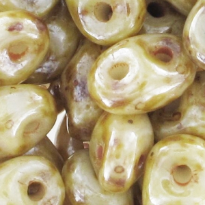 SuperDuo 2.5x5mm Opaque Luster Picasso x10g