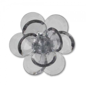 flower on fretwork40 mm Light Grey x1