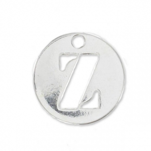 Z letter Sterling silver charm 8.5mm x1