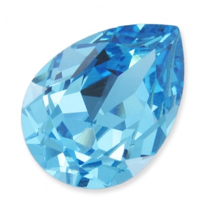 PureCrystal 4320 Pear Fancy Stone 18x13mm Aquamarine x1