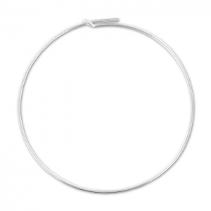 925 Silver 45mm x 0.7mm Creole to decorate x2