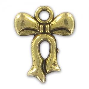 Knot charm 15mm Old gold tone x1