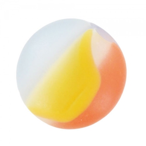 imiation bille round bead 18mm yellow/Orange/Blue